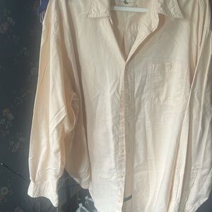G.H. Bass & Co. Men's Cream Shirt: oversized In Look 🥰wear with jeans /tube-top